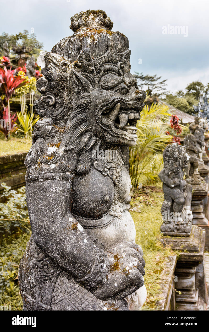 Statue in Besakih Tempel, Bali, Indonesien Stockfoto