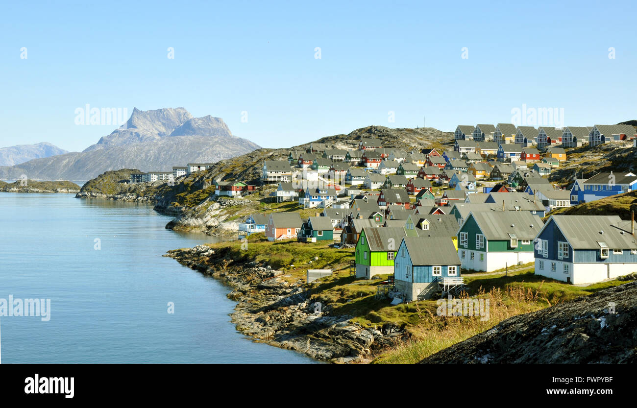 Nuuk - Hauptstadt von Grönland Stockfoto