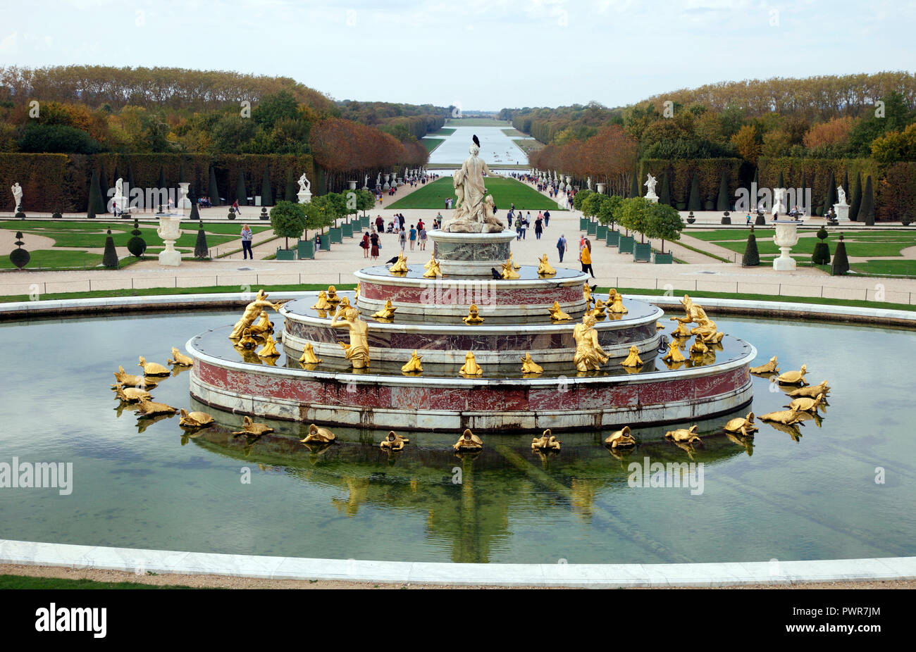 Der Latonabrunnen, Palast von Versailles Gardens, Versailles, Frankreich Stockfoto