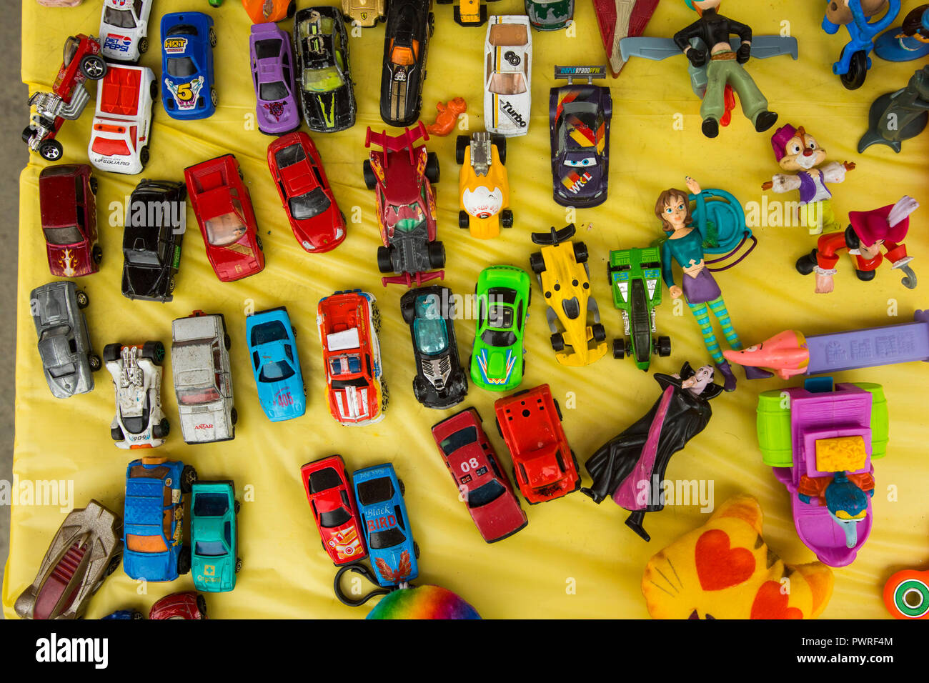 Matchbox Autos für Verkauf, Macarthur Park, Los Angeles, Kalifornien, Vereinigte Staaten von Amerika Stockfoto