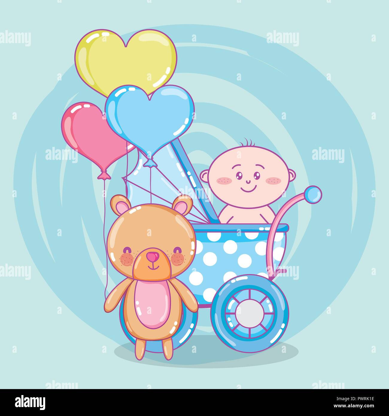 Baby cartoons Dusche Stock Vektor