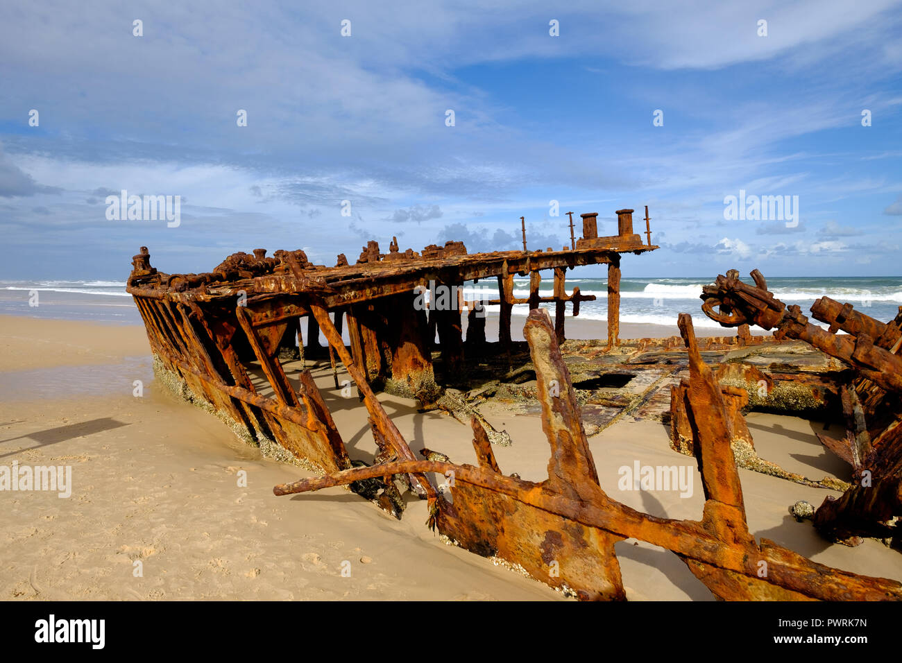 SS Maheno Wrack - Fraser Island Stockfoto