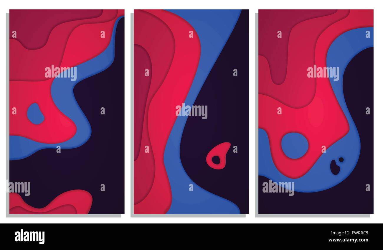 Abstrakte farbenfrohe 2-in-1-paper Art vector Abbildung Vorlage für Ihr Design Stock Vektor