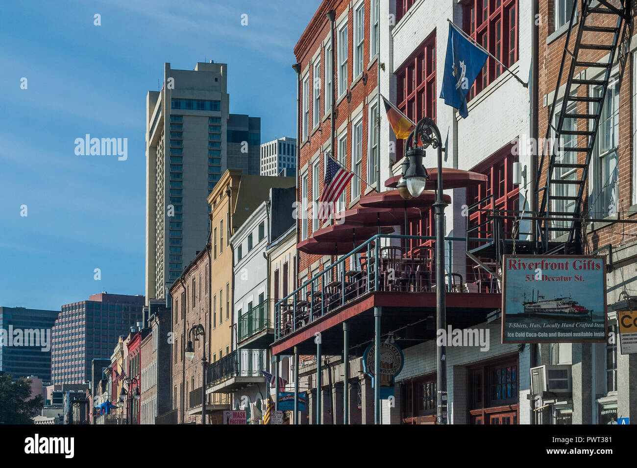 Gebäude in der Innenstadt von New Orleans Stockfoto