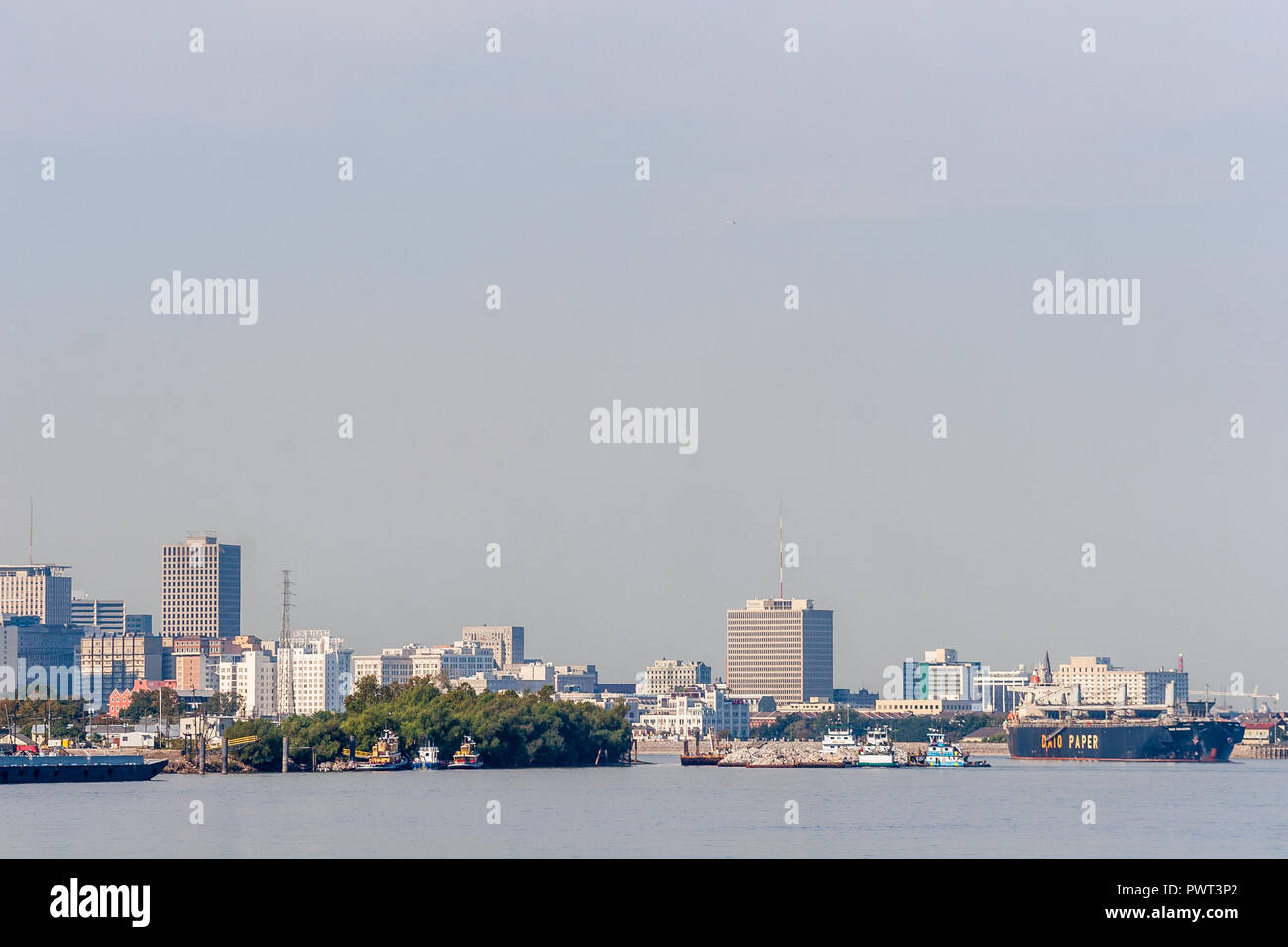 Skyline von Downtown New Orleans Stockfoto