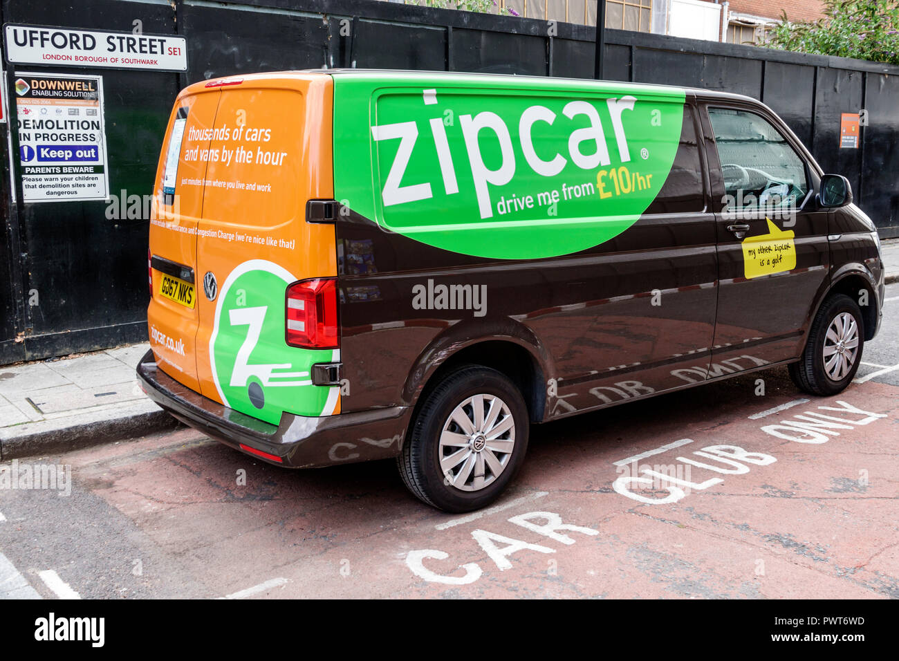 London England, UK, Southwark, Zipcar, van, Car-Sharing, Vermietung, UK GB English Europe, UK180820142 Stockfoto