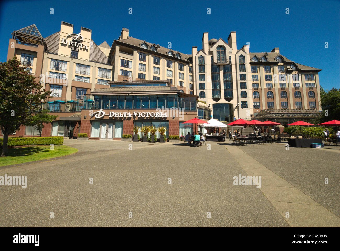 Das Delta Ocean Pointe Hotel in Esquimalt in Victoria, British Columbia, Kanada Stockfoto