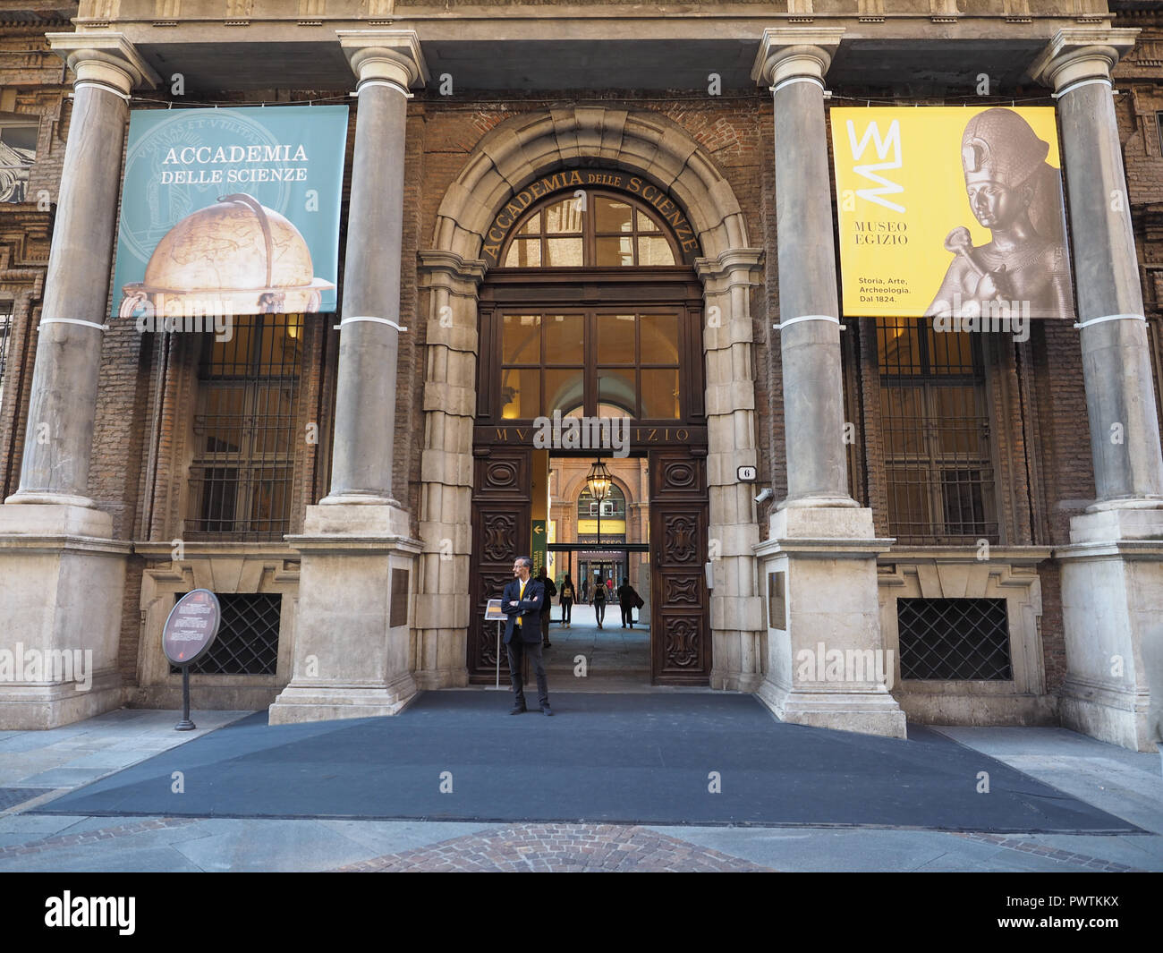 TURIN, Italien - ca. Oktober 2018: Museo Egizio (Ägyptisches Museum) Stockfoto