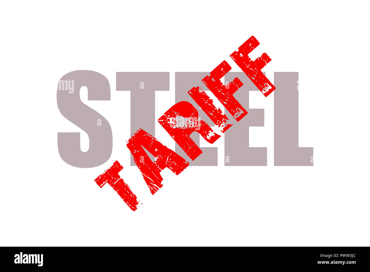 Stahl tarif Stempel Stockfoto