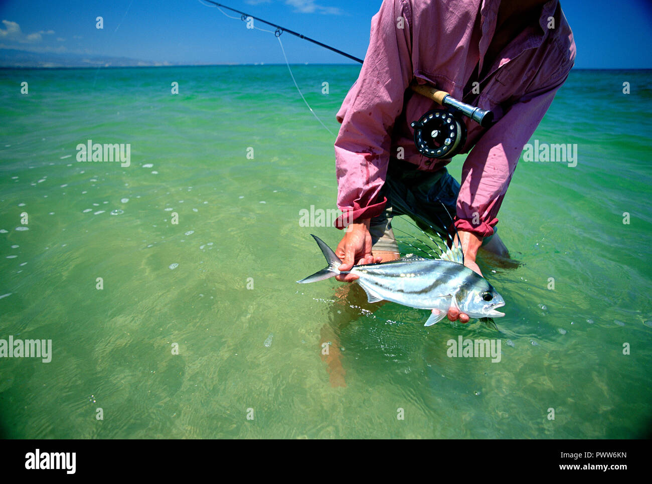 Salzwasser Sport Angeln in Florida, USA Stockfoto