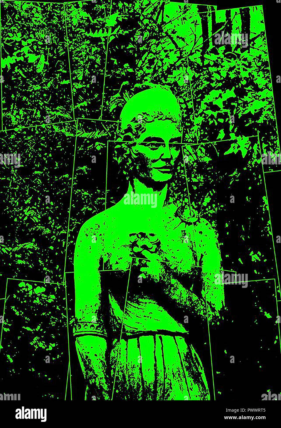 Grün künstlerische weibliche Statur Stockfoto