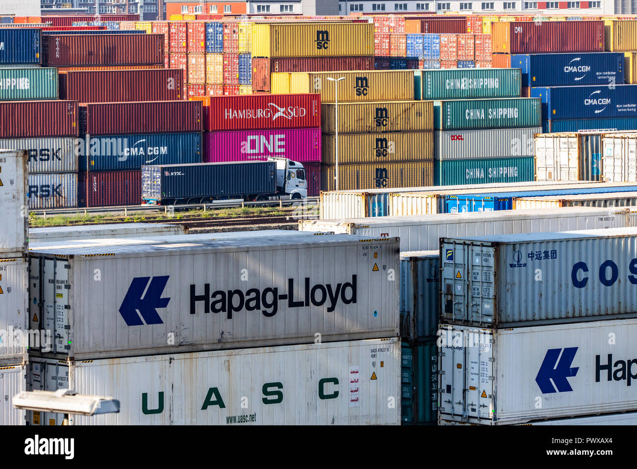 Container Terminal Im Rhein Neckar Hafen Mannheim