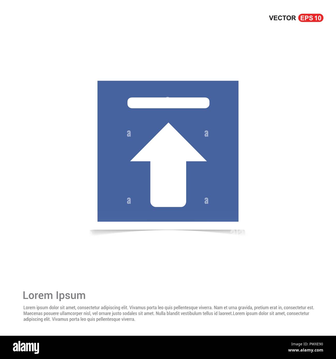 Upload Icon Blau Bilderrahmen Stock Vektorgrafik Alamy