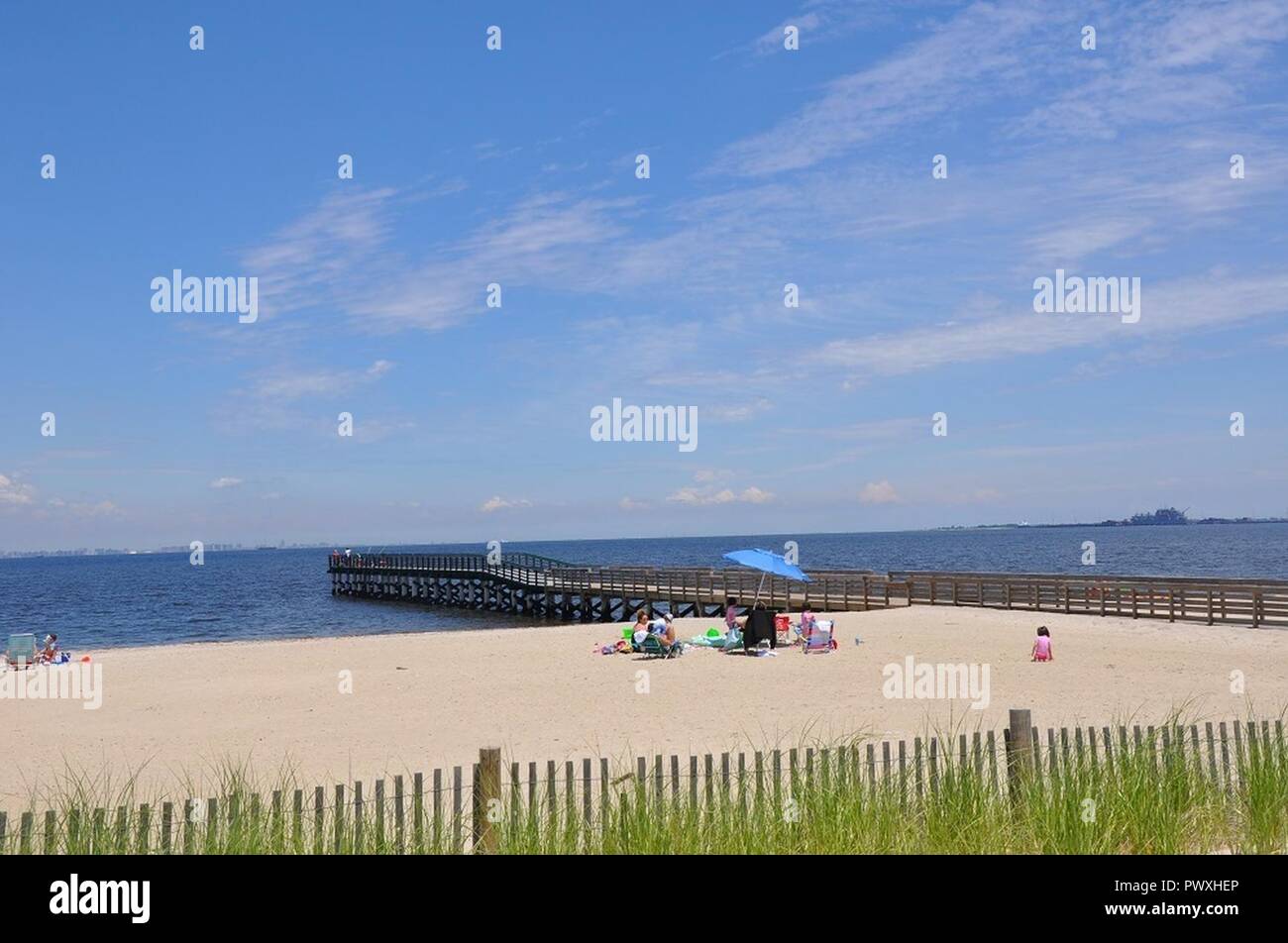 Der Port Monmouth, New Jersey Küste aufgebaut und erweitert und ein