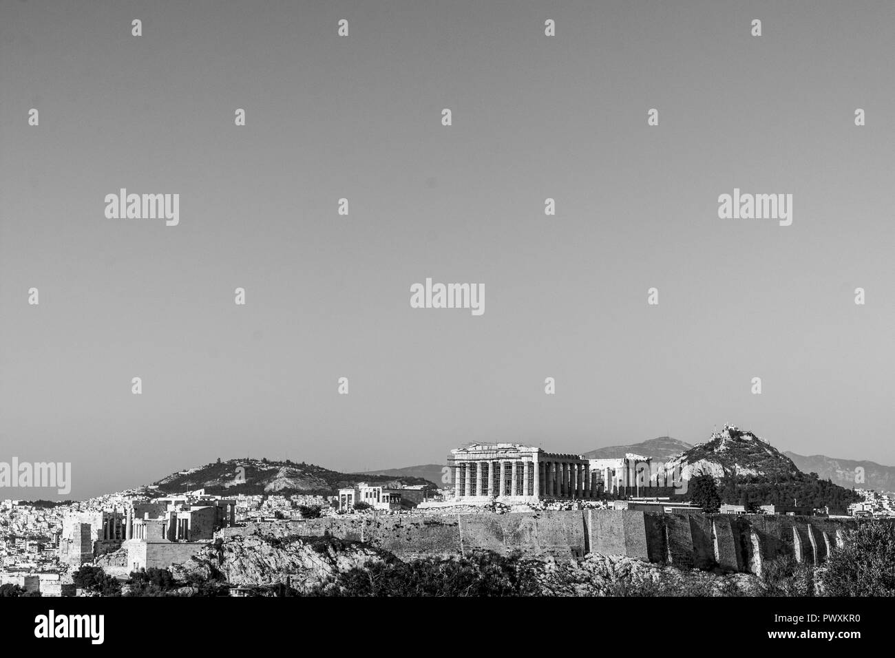 Akropolis von Athen, lohnt sich der Besuch der faszinierenden Parthenon in Griechenland, Griechenland einen Ort zu reisen, an Stockfoto