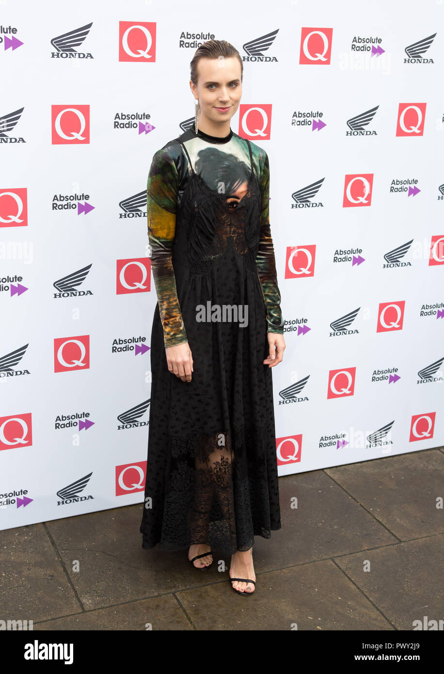 London, Großbritannien. Oktober 2018. Die Round House Chalk Farm MØ kommt bei den Q Awards 2018 in Verbindung mit Absolute Radio Credit: Dean Fardell / Alamy Live News Stockfoto