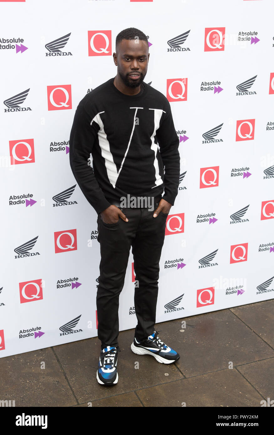 London, Großbritannien. Oktober 2018. Die Round House Chalk Farm Ghetts kommt bei den Q Awards 2018 in Verbindung mit Absolute Radio Credit: Dean Fardell / Alamy Live News Stockfoto