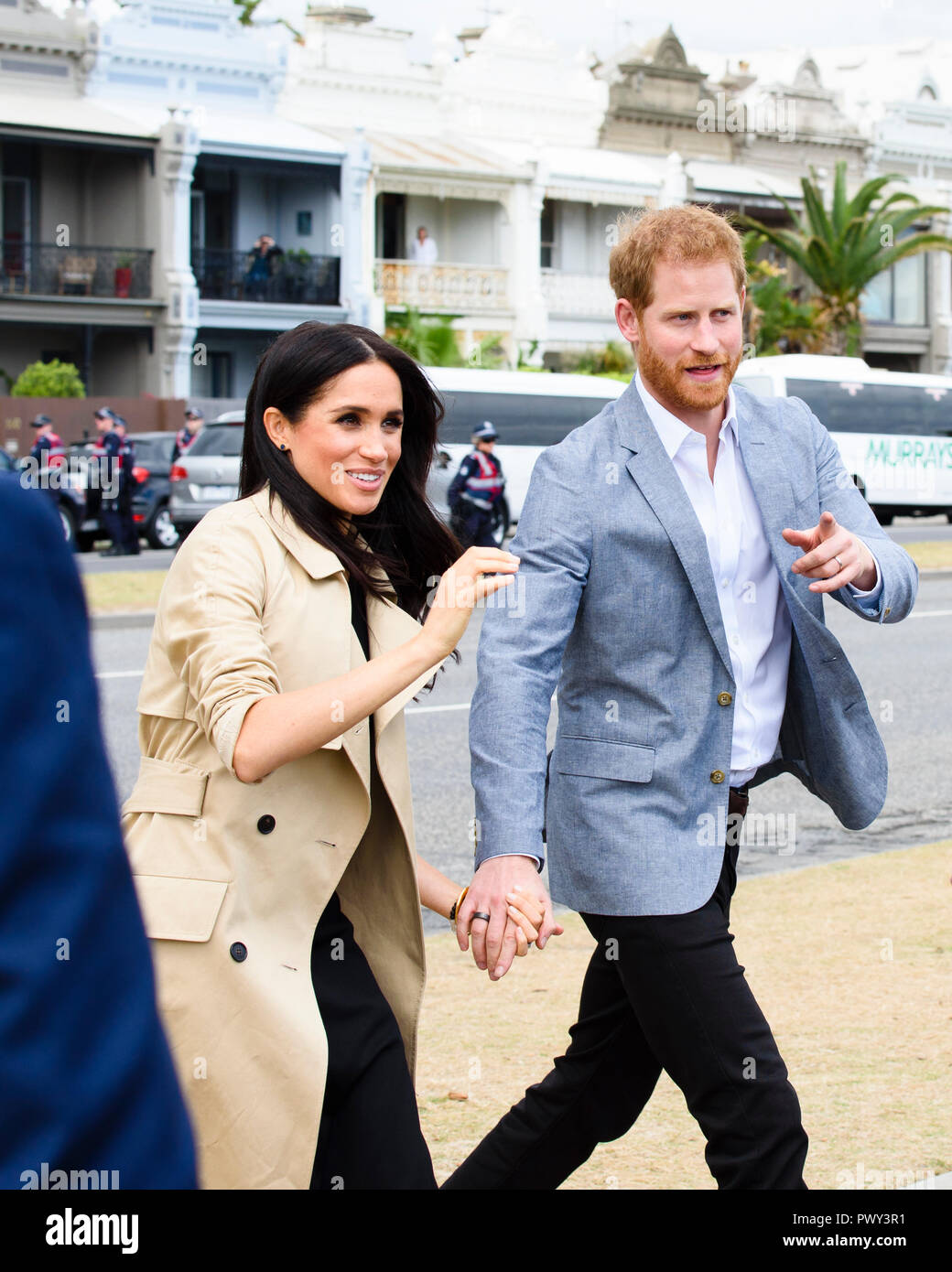 Melbourne, Australien. Okt 2018 18. Herzog und die Herzogin von Sussex besuchen Sie Melbourne, Australien 18 Okt 2018 Credit: Robyn Charnley/Alamy leben Nachrichten Stockfoto