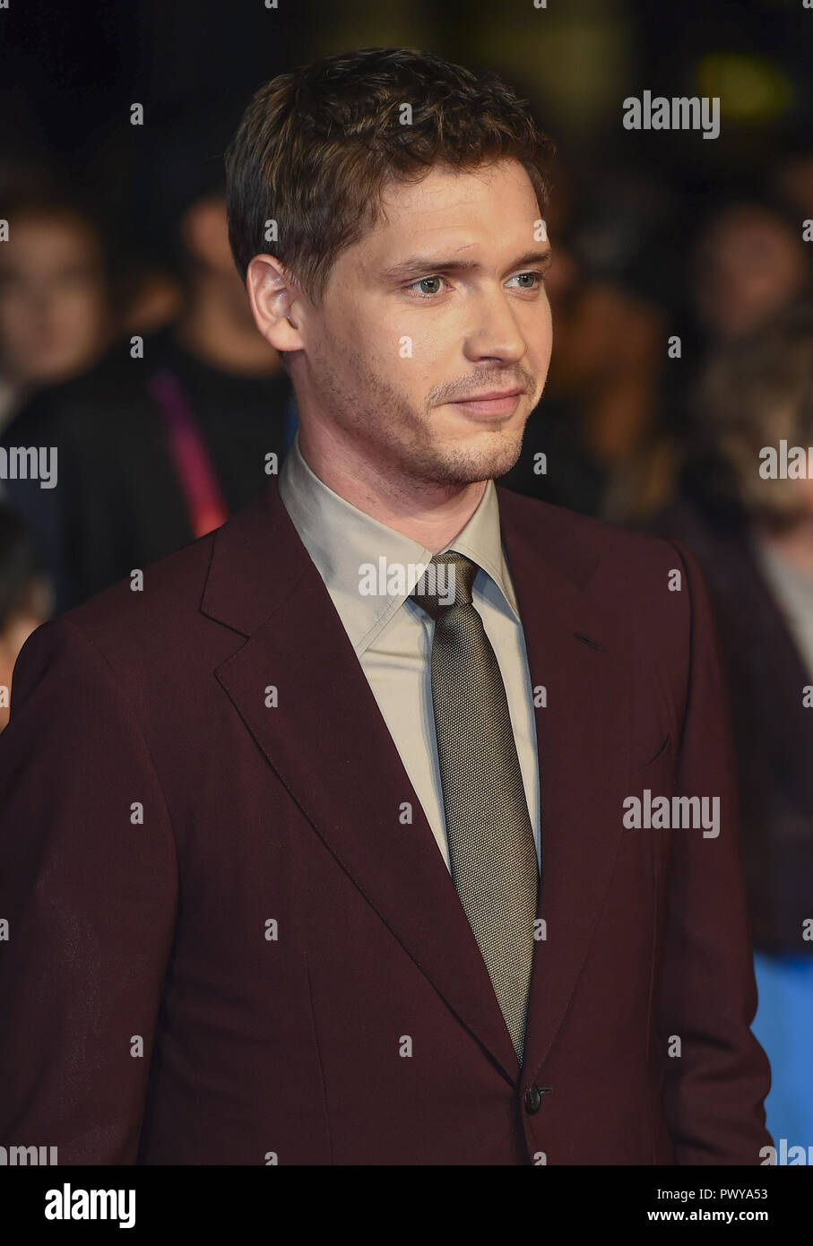 London, Großbritannien. 17 Okt, 2018. Billy Howle besucht die Outlaw King' Premiere am BFI London Film Festival. Credit: Gary Mitchell/SOPA Images/ZUMA Draht/Alamy leben Nachrichten Stockfoto