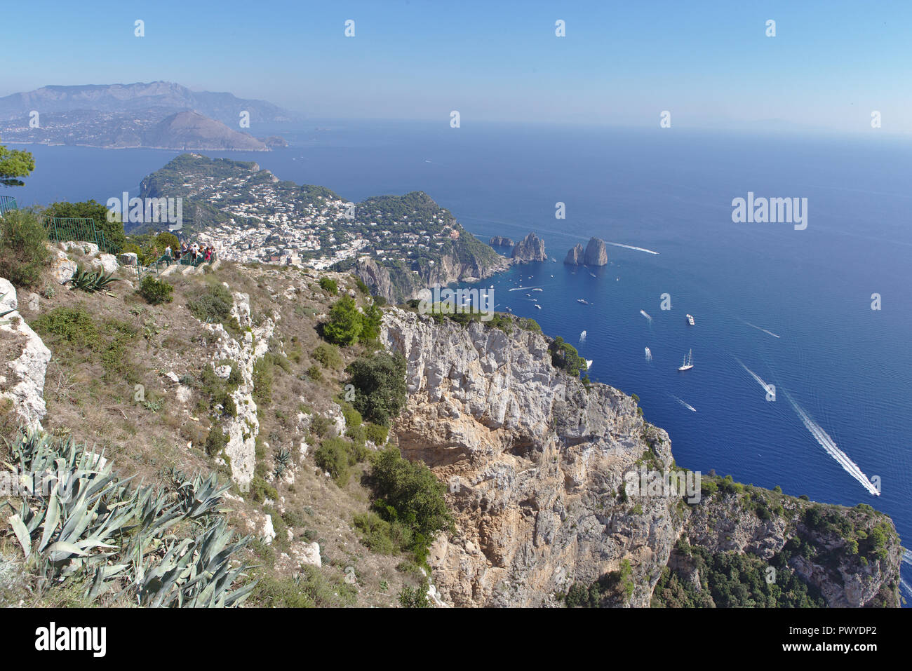 Blick vom Monte Solaro Stockfoto