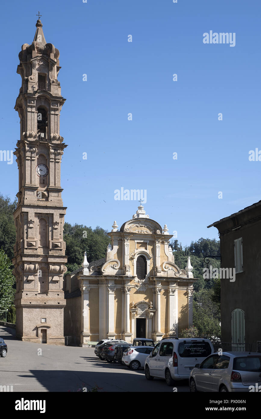 Kirche St. Johannes der Täufer in La Porta. Kościól świętego Jana Chrzciciela w La Porta. Stockfoto