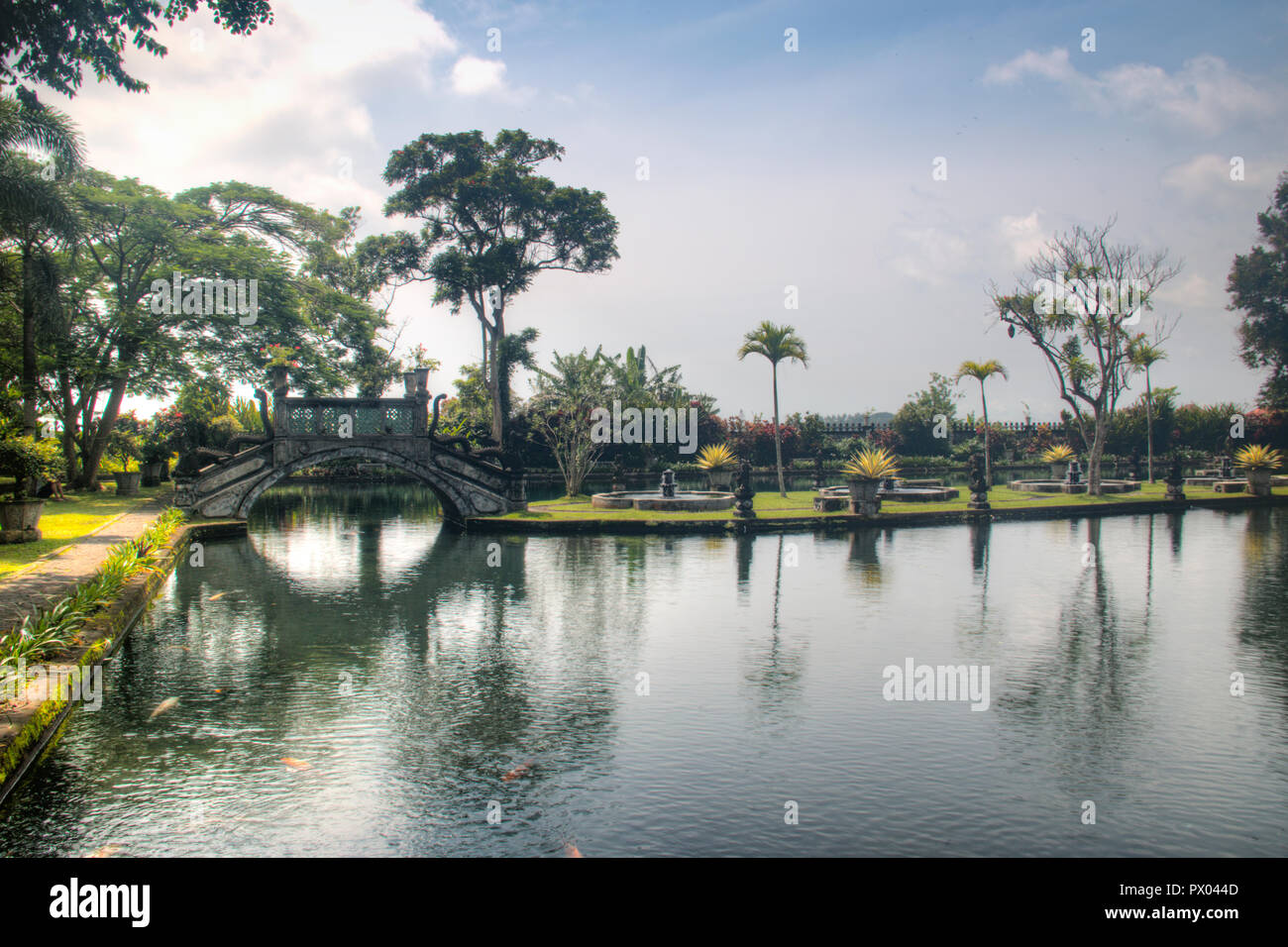 Tirta Gangga ist einer der berühmten Paläste im Osten der Insel Bali, die meisten touristischen Insel von Indonesien Stockfoto