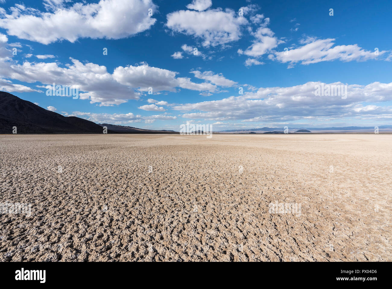 Mojave National Preserve Soda Dry Lake in der Nähe von Zzyzx und Baker in Südkalifornien. Stockfoto