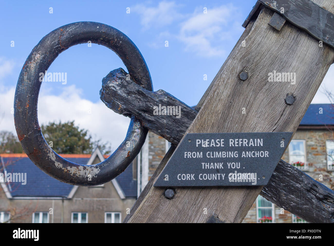 Nahaufnahme der Schiffe ankern Ring in Wolf tone square Bantry West Cork Irland Stockfoto