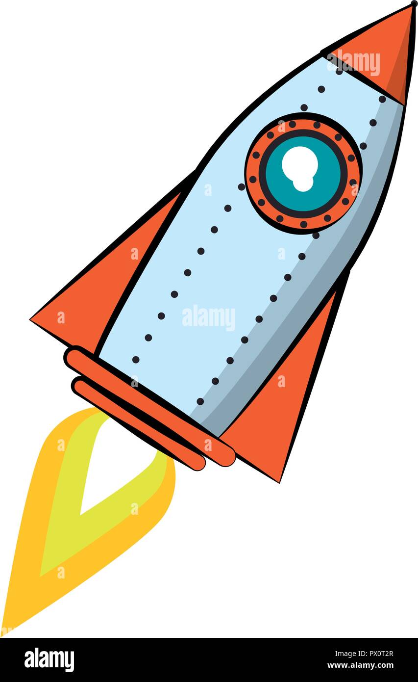 Rakete Raumschiff Cartoon Stock Vektorgrafik Alamy