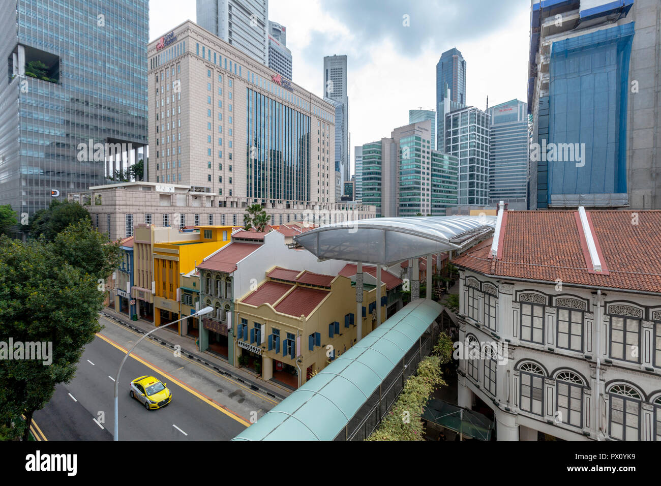 China Square Zentrale, sonnige Aussicht auf den alten Teil der Stadt