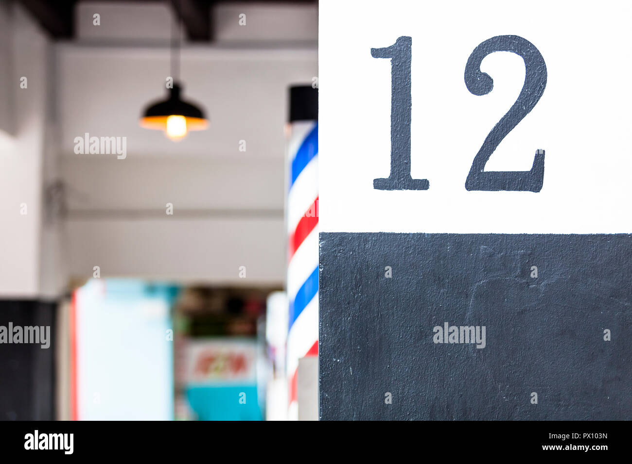 Design von shophouse bei 12 Bagdad Street, Kampong Glam Singapur Stockfoto