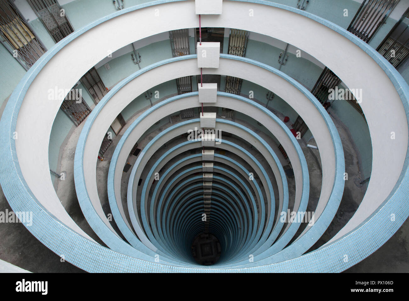 Innenansicht der Lai Tak Tsuen Straße, Tai Hang, Wan Chai, Hong Kong, eine Wohnsiedlung. Stockfoto