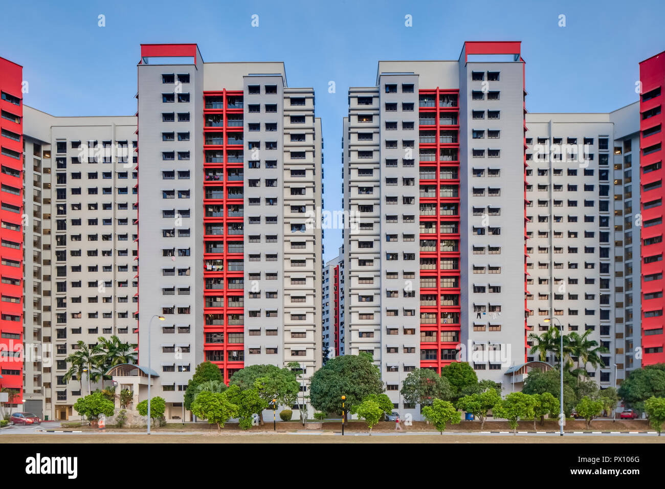 HDB Sozialwohnungen in Sengkang, Singapur Stockfoto