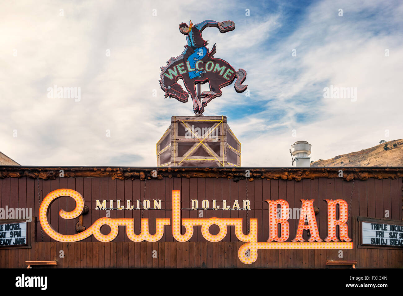 Million Dollar Cowboy Bar in Jackson, Wyoming, USA Stockfoto