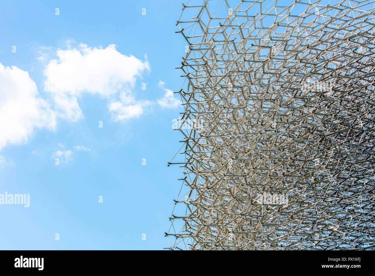 Richmond, London - 1. September 2018: Der Bienenkorb architektonisches Detail Close-ups bei Kew, Royal Botanic Gardens Stockfoto