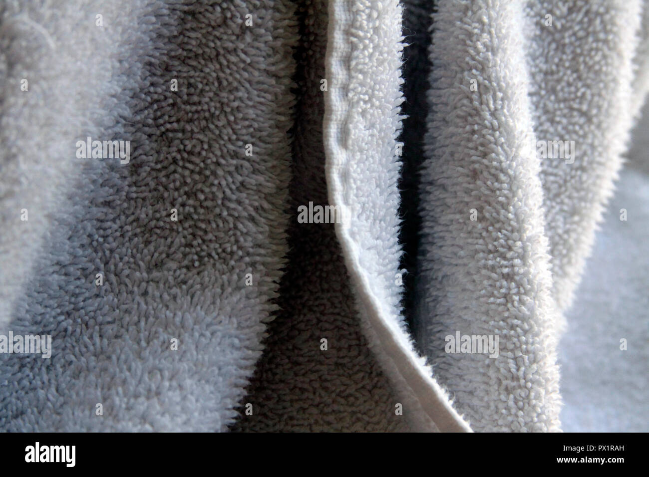 Bettwäsche mit viel Textur Stockfoto