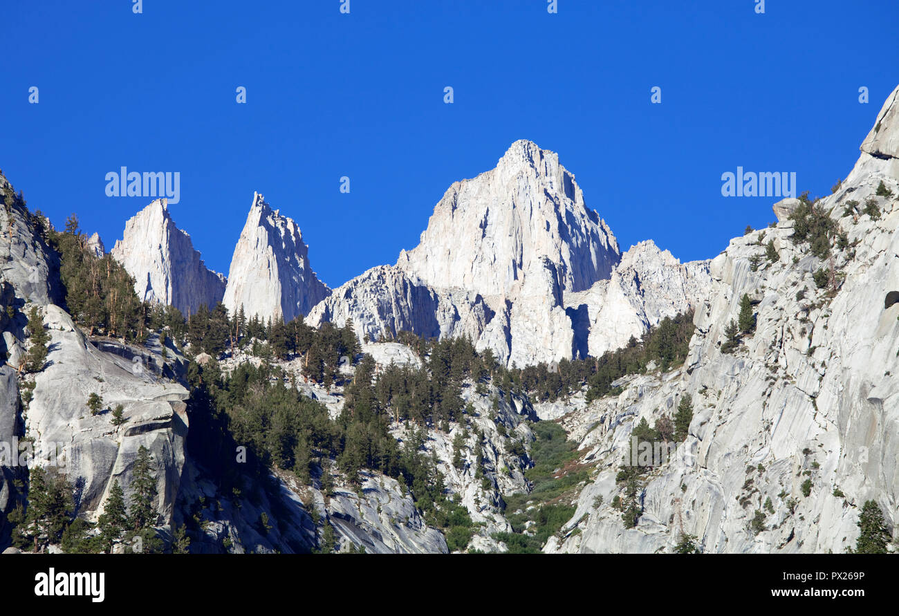 Mount Whitney, der östlichen Sierra Nevada, Kalifornien, USA. Stockfoto