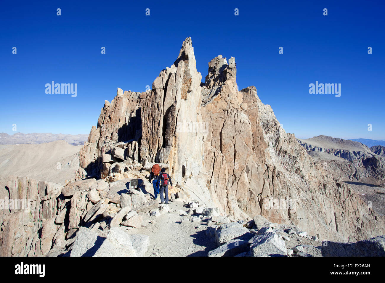 Mount Whitney, der östlichen Sierra Nevada, Kalifornien, USA. Stockfoto