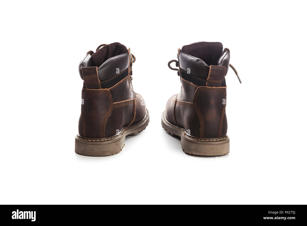 Mann Ankle Boots, braune Farbe und Nubukleder Stockfoto