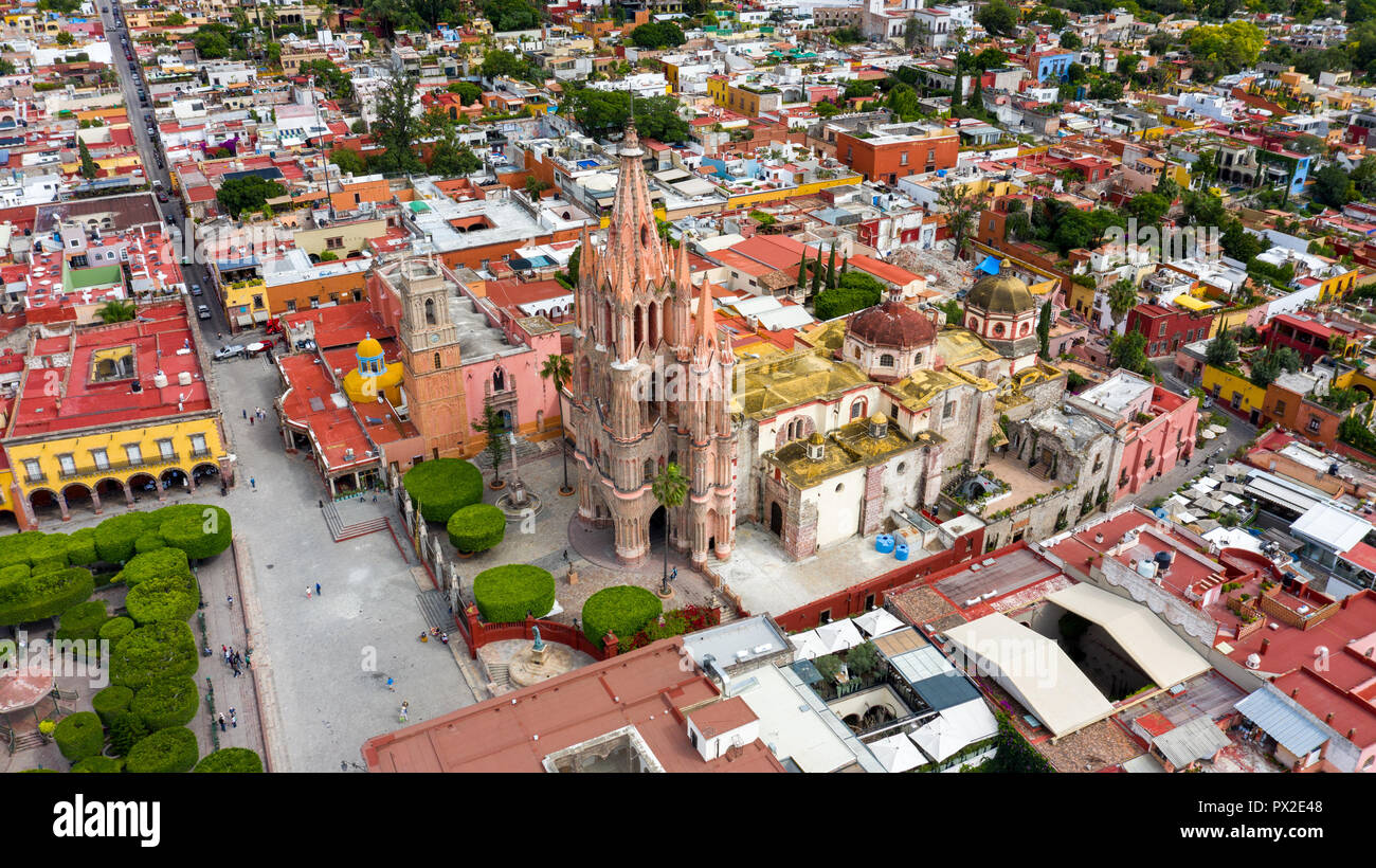 Parroquia de San Miguel Arcangel, San Miguel de Allende, Mexiko Stockfoto