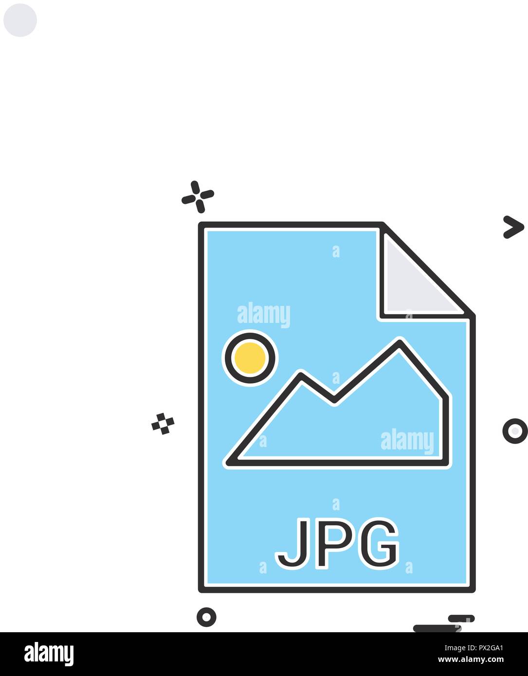 Jpg Datei Dateierweiterung Dateiformat Symbol Vektor Design Stock 