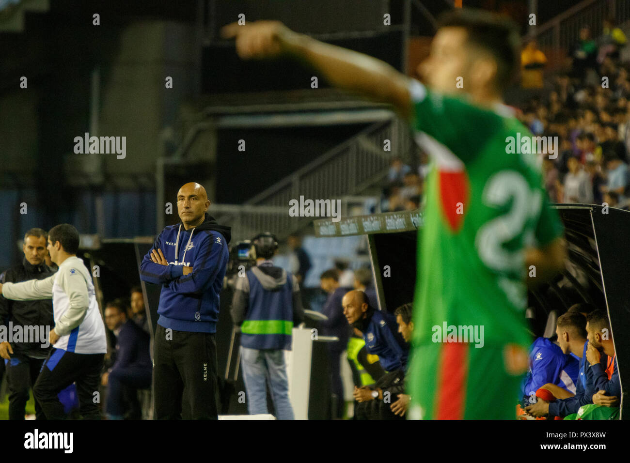 Vigo, Spanien. 20 Okt, 2018. La Liga Match zwischen Real Club Celta de Vigo und Deportivo Alaves in Balaidos Stadium; Vigo, Endstand 0-1. Credit: Brais Seara/Alamy leben Nachrichten Stockfoto