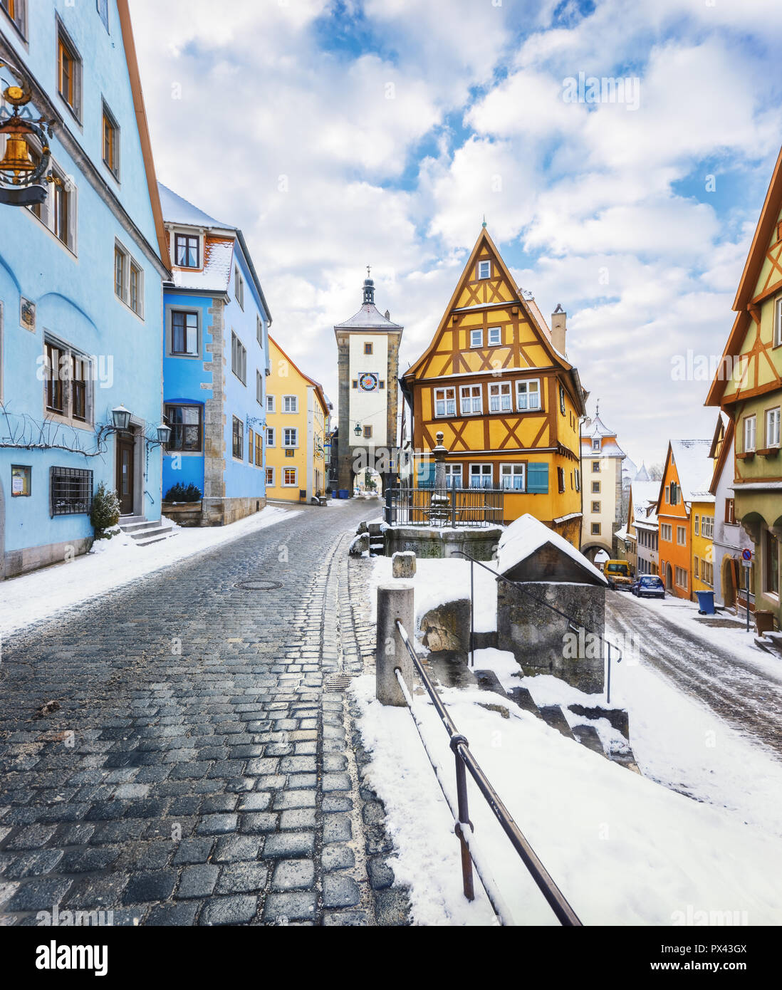 Mittelalterliche Altstadt Rothenburg Ob der Tauber Stockfoto