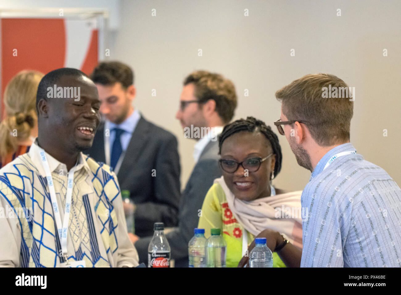 Die Teilnehmer der Jungen Welt Gipfel in Den Haag City die Niederlande 2018 Stockfoto