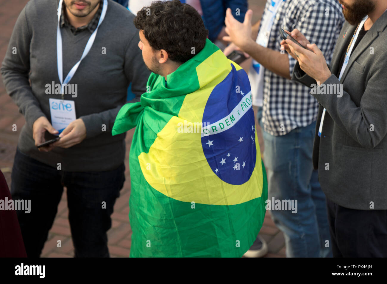 Die Teilnehmer der Jungen Welt Gipfel in Den Haag City die Niederlande 2018 Stockfoto