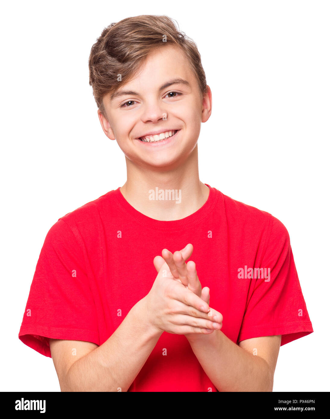 Teenboy Porträt Stockfoto