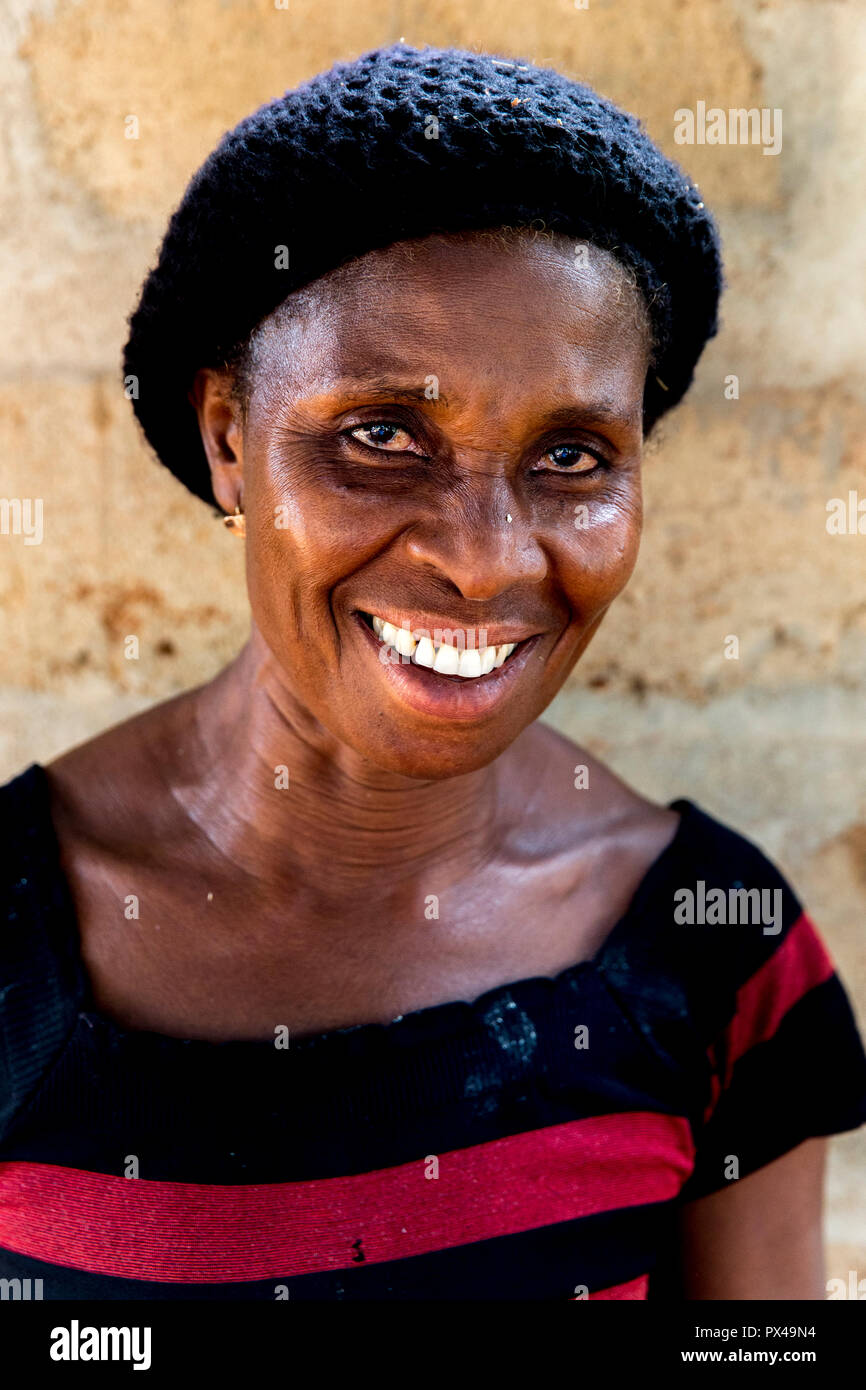 Frau in Togo LomÃ©, Togo. Stockfoto