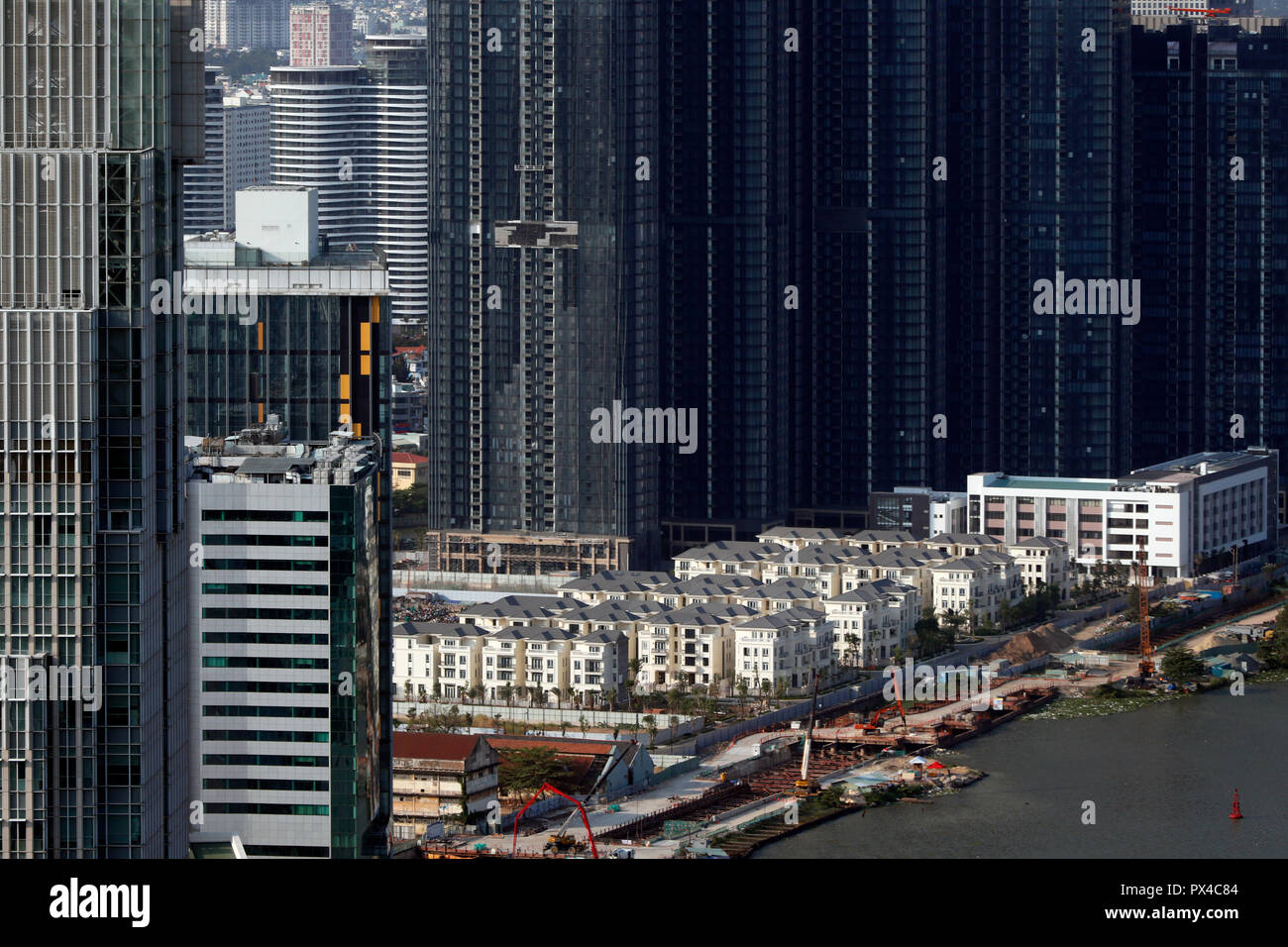 Stadtbild von Ho Chin Minh Skyline. Saigon. Vietnam. Stockfoto