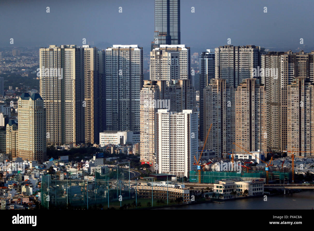 Stadtbild von Ho Chin Minh Skyline. Ho Chi Minh City (Saigon). Vietnam. Stockfoto