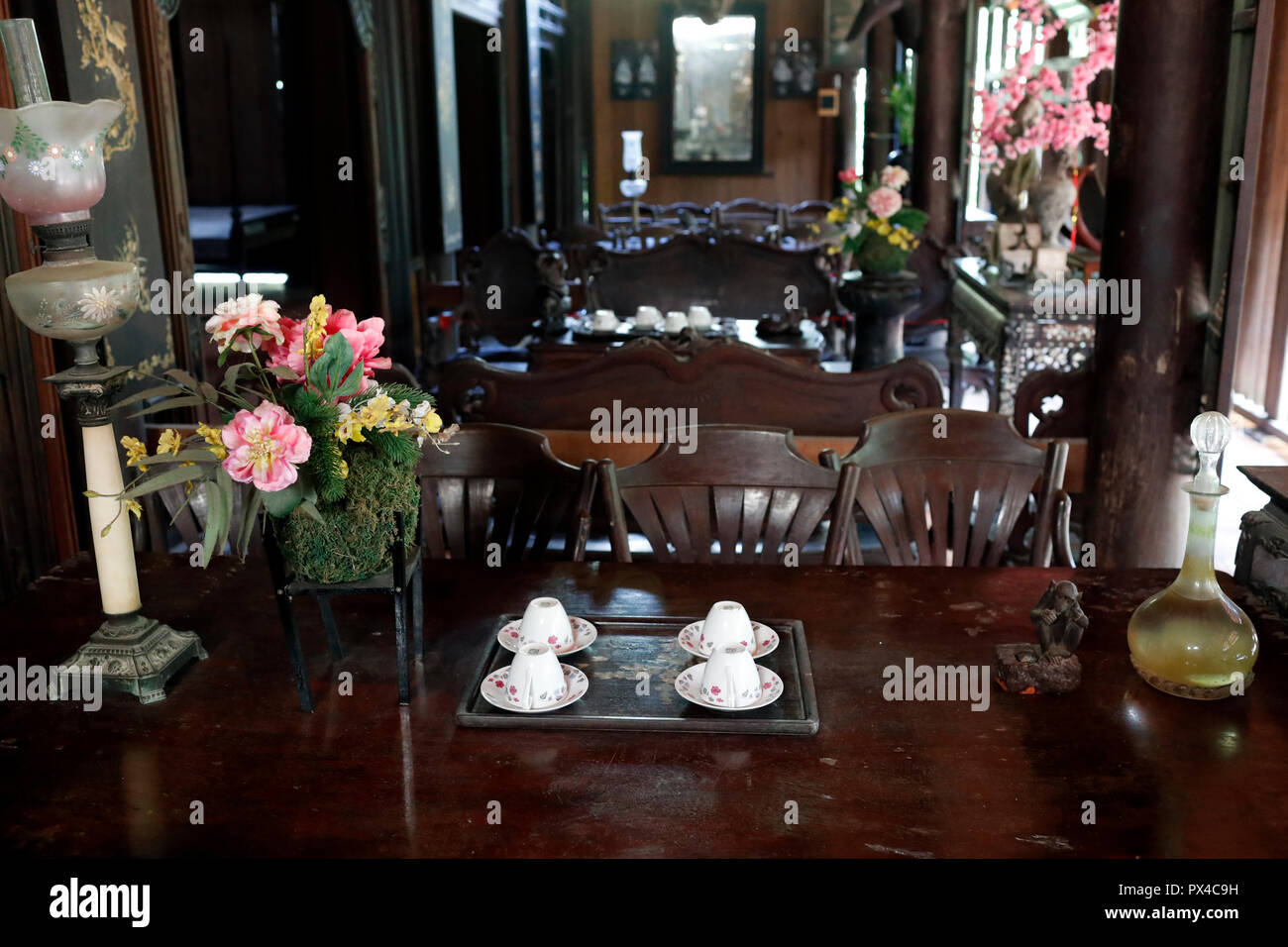 Altes Haus von Herrn Vo Van Kiet, eine mehr als 100 Jahre alten Haus. Cai. Vietnam. Stockfoto